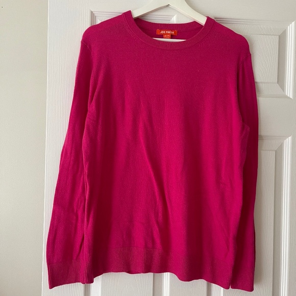 Joe Fresh Raspberry Pink Cotton Cashmere Blend Knit Sweater - Picture 1 of 2